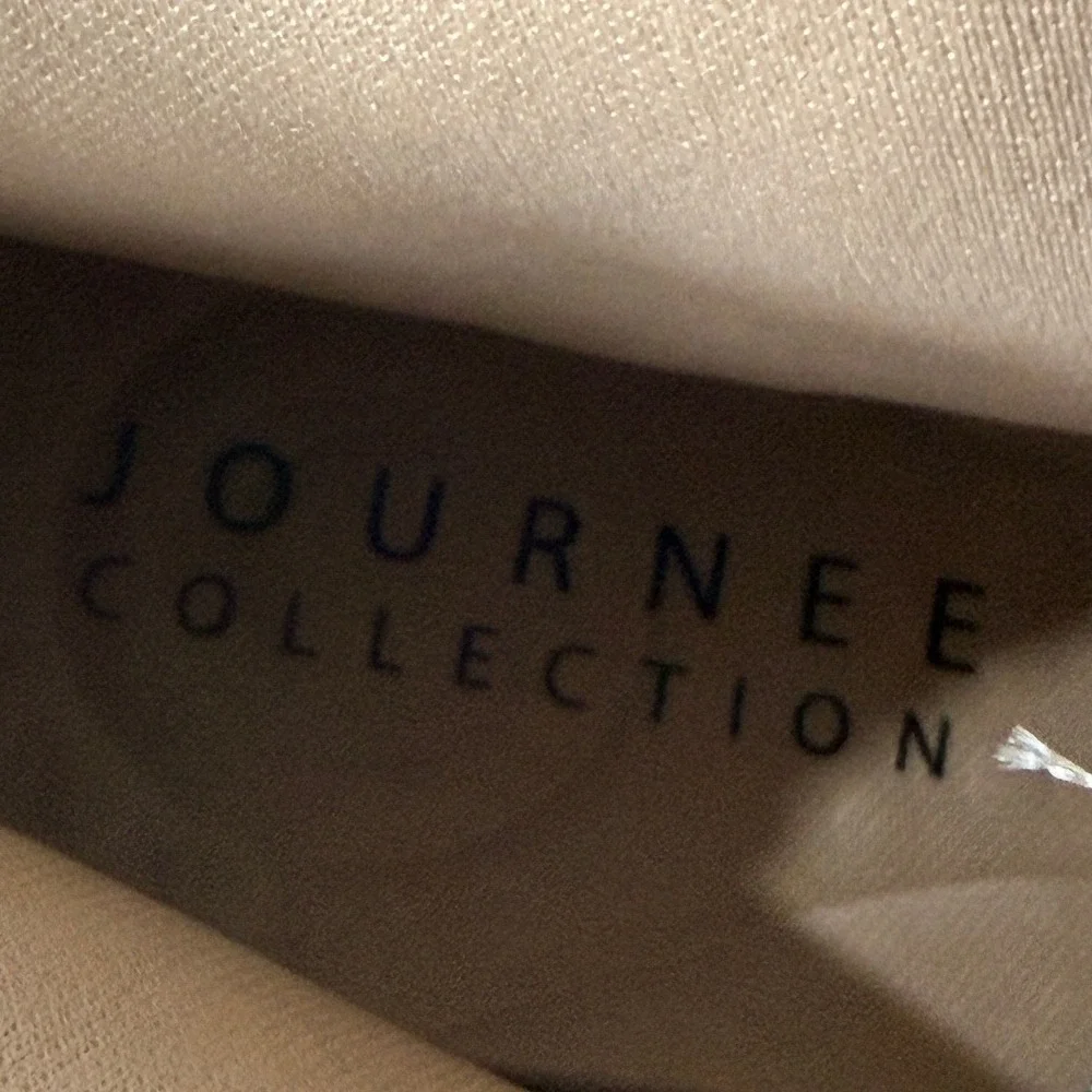 Journee Collection Womens Knee High Riding Boots Size 9 Buckle Zip Flat NWOB